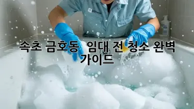 속초 금호동 🏡 임대 전 청소, 완벽 가이드! ✨
