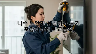 나주 노안면 용달이사 후기: 포장이사와 비교분석!