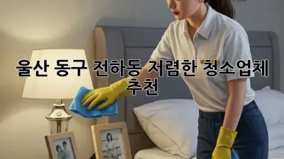 울산 동구 전하동 저렴한 청소업체 추천