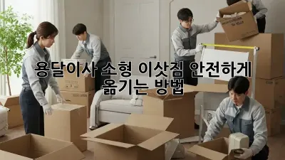 용달이사 소형 이삿짐, 안전하게 옮기는 방법