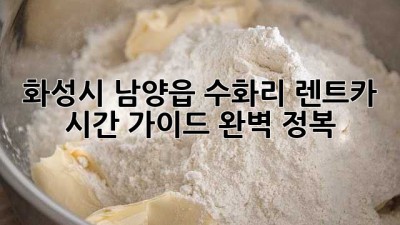 화성시 남양읍 수화리 렌트카: 시간 가이드 완벽 정복!